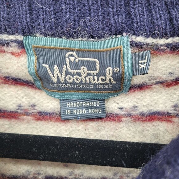 Woolrich womens XL pullover sweater long sleeve round neck heart graphics - Picture 5 of 9